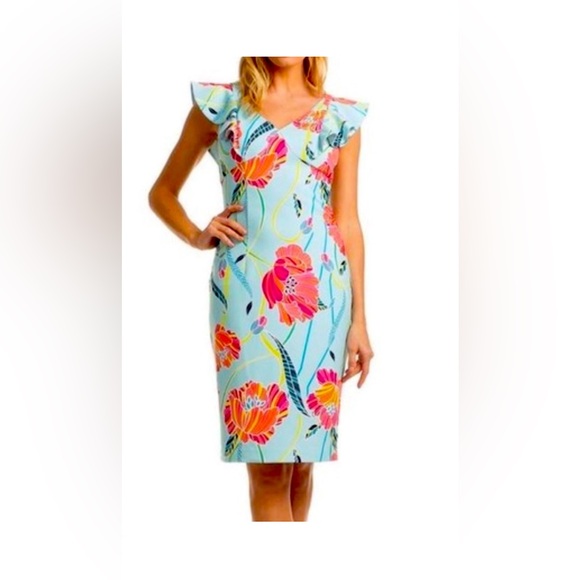 Trina Turk Dresses & Skirts - Trina Turk Linzy Flutter Sleeve Dress Size 4‎